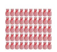 50 scatole di caramelle natalizie a strisce rosse e bianche, scatole regalo di Natale con nastro for feste di Natale(Style 2)