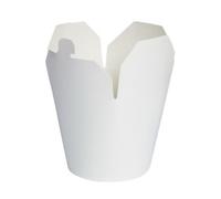 50 Scatole Noodles 480 ML in cartoncino BIANCO per asporto delivery scatola noodle pasta udon spaghetti take away piatti pronti riciclabile bio bianche