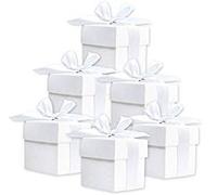 50 scatole regalo (bianco) per matrimonio, battesimo, nascita