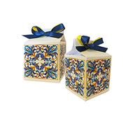 50 scatoline Milk portaconfetti per Festa a Tema Fai da Te in Varie grafiche per Ogni Evento Ideali per Creare Una Bellissima bomboniera (maioliche)