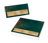 50 segnaposto per compleanno verde e oro, segnaposto vuoto, segnaposto pieghevole, per compleanni, feste, multiuso