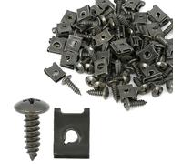 50 Set 4.8x16mm Auto Clips U Clip Vite Assortimento Verde