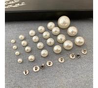 50 set 6 mm ~ 20 mm rivetti di perle finte borchie rivetto tondo per borsa artigianale in pelle fai da te scarpe cappello vestiti decorazione di nozze-6 mm