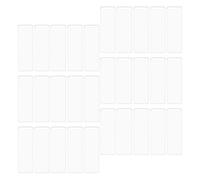 50 Set Buste Adesive Trasparenti per Etichette, in PVC per Archivi | Carte Indice Bianche Incluse, Alta Trasparenza, per Cassetti e Scaffali, Cambio Etichette Rapido