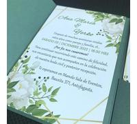 50 set di biglietti d'invito for matrimonio con tasca a tre ante, stampa personalizzata, inviti for fidanzamento, compleanno, battesimo, for matrimonio, fidanzamento, anniversario (rosso)(Light Pink)