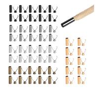 50 Set di coperture in metallo per corda, Teste di ricambio per spallacci, Cordini con cappuccio, Fibbia decorativa per corde per vestiti, Adatto per Riparazione Fai da te e Design (Cinque colori)