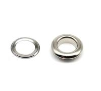 50 set di occhielli in metallo da 3-12 mm con rondella, anello passacavo, foro for rivetto for borse in pelle, scarpe, cinture, cappelli, vestiti, 4 colori(Silver,Inner diameter 10mm)