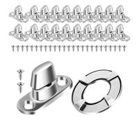 50 Set Viti di Fissaggio a Rotazione per Pannelli e Basi in plastica | Ferro Zincato Argento, Dimensione 3x2x1cm, Resiste allo Spanamento e Deformazione
