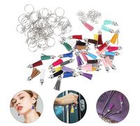 50 Sets Ciondoli Con Nappe in Pu Decorazioni Appese Alla Borsa Chins Di Tassel
