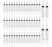 50 siringhe sterili: siringa in plastica da 2,5 ml senza ago, siringa in plastica con tappi, siringa per colostro, siringa sterile per riempire e misurare liquidi, alimentazione animale domestico