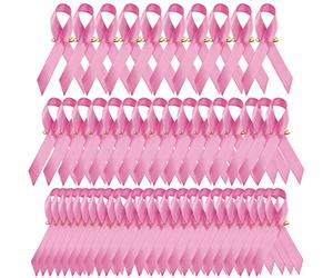 50 spille a nastro rosa, per sensibilizzazione sul cancro al seno per donne ragazze uomini beneficenza raccolta fondi pubblici attività commemorative feste di sopravvissuti pubblico forniture feste