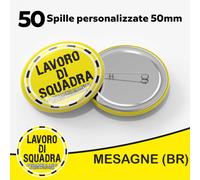 50 SPILLE DA 50mm SPILLA SPILLETTE PINS PERSONALIZZATE CON IL TUO LOGO PIN