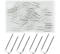 50 spille da cucito a U per trapunte spille da cucito per tessuto ricamo, doppie spille da blocco in acciaio inox per cucire gioielli Display Home Decor in scatola 2,3 x 0,67 cm