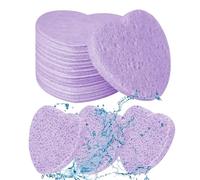 50 spugne per il viso a forma di cuore - spugne naturali cosmetiche spa | Spugnette struccanti a forma di cuore per la pulizia quotidiana del viso, tamponi morbidi e delicati per la cura della pelle