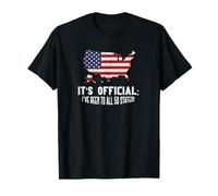 50 States It's Official Graphic Love Souvenir Distressed Maglietta