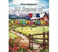 50 States of the USA Coloring Book: USA States