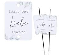 50 stelle magiche per matrimonio, scritta in lingua tedesca "Lasciate che il nostro amore risplenda le lacrime di gioia, biglietti di auguri per matrimonio, biglietto di auguri [nessuna candela magica