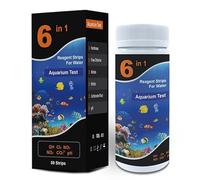 50 strisce reattive per acquario, per acqua dolce, qualità dell'acqua, kit di test facile e veloce per rilevare totale, durezza, carbonato PH acquario, cloro per pesci, acquari, stagni