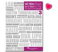 50 successi in C-Dur: Rock & Pop Band 3 - Pop & Rock - Libretto per pianoforte, chitarra e canto con clip colorata a forma di cuore