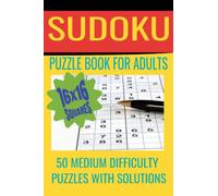 50 Sudoku Puzzles For Adults 16x16 Squares Medium Difficulty With Solutions