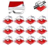 50 Supporti per Cavi Autoadesivi, Clip per Filo per Luce da Esterno Ganci,Organizer per Cavi, Organizzatore dei Ferma Cavi Scrivania, per Cavi per Gestione dei Cavi, Decorazioni Natalizie Luce Fata