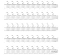 50 supporti per etichette in filo di plastica, trasparenti, 5,1 x 3,6 cm, per frigoriferi, UPC, con design a clip, espositore per etichette per negozi e supermercati