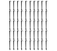 50 Supporto Tubo per giardino 16/20mm in per pe per Irrigazione a Goccia e per tubi in Argilla - Accessori Neri da 11,2cm e 15,2cm(16MM)