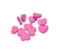 50 tamponi lucidanti a forma di cuore, non abrasivi, in morbida spugna, set per manicure portatile per cura fragile/sensibile, spugne a forma di cuore, lima a doppio lato, tampone delicato, non