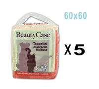 50 tappetini assorbenti multiuso BEAUTY CASE 60x60 per animali cane e gatto