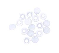50 tappi a vite in plastica, pieghevoli, a scatto, adatti per viti M4, per mobili, decorativi (bianco)
