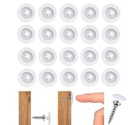 50 tappi per viti, viti a croce, diametro 12 mm, coperchio a vite in plastica, colore bianco