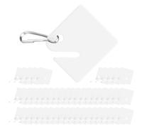 50 targhette portachiavi in plastica con etichette, etichette quadrate per armadietti, armadietti e attrezzature, identificatori chiave robusti con ganci in metallo