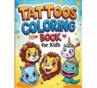 50 Tattoo Coloring Book for Kids: Fun and Cute Head-Only Designs to Color, Perfect for Ages 4-8