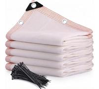 50% Telo Ombreggiante Bianco Rete Intrecciata Traspirante con Occhielli, Elegante Copertura UV per Tetto della Pergola, Terrazzo, Piscina, Balcone e Spazio Relax Esterno Estivo(0.9x46m)