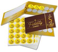 50 Tessere Fedeltà + 500 Bollini a Colori Inclusi. Fidelity Card per Bar Caffetteria. Carte Fedeltà Punti Complete di Etichette Adesive da Incollare nelle 10 Caselle per Fidelizzare la Clientela