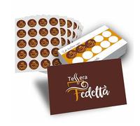 50 Tessere Fedeltà + 500 Bollini a Colori Inclusi. Fidelity Card per Bar Caffetteria. Carte Fedeltà Punti Complete di Etichette Adesive da Incollare nelle 10 Caselle per Fidelizzare la Clientela