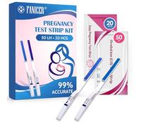 50 Test Ovulazione + 20 Test Gravidanza, Test Ovulazione 25mIU/ml, Test di Ovulazione e Gravidanza, Test di fertilità familiare, Aumenta le tue Probabilità di Rimanere Incinta(50 LH +20 HCG)