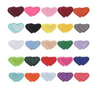 50 toppe termoadesive a forma di cuore da applicare con ferro da stiro per bambini, mini toppe ricamate, per adulti, per cappelli, giacche, jeans, zaini, decorazioni fai da te