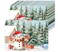 50 tovagliette di carta natalizie, albero di natale e forma di pupazzo di neve tovagliette usa e getta 40 x 28 cm, natale decorazione per vacanze, feste, casa, fattoria