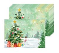 50 tovagliette di carta natalizie, pupazzo di neve albero di natale tovagliette usa e getta, 40 x 28 cm, natale decorazione per vacanze, feste, casa, fattoria