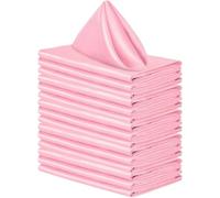 50 Tovaglioli di Raso 43 Cm * 43 Cm Decorazione da Tavolo Asciugamano da Cena per Feste di Matrimonio Casa Hotel Decorazioni Natalizie, Pink