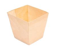 50 unità - Mini contenitore di foglie di pino 4,5 x 4,5 x 4,5 cm naturale legno