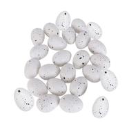 50 uova decorative di Pasqua in plastica bianca, 4 x 3 cm, per Pasqua, regalo di Pasqua, fai da te, artigianato, Pasqua, feste, decorazioni pasquali