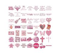 50 Valentine's Day Stickers, Romantic Love Quotes, Pink Heart Decorations, Wedding Planning Stickers