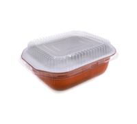 50 Vaschette Contenitori Alluminio Smoothwall Laccati Per Alimenti Asporto