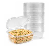 50 VASCHETTE OVALI 1500 cc PLASTICA PER ALIMENTI IN PET TRASPARENTE