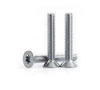 50 viti a testa piatta in acciaio inox SS304 viti a testa piatta (M4 × 20)