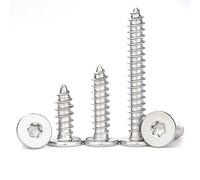 50 viti a testa svasata Torx, M3 x 10 mm, in acciaio inox A2 V2A, argento, filettatura completa, viti autofilettanti per legno con punta per costruzione di mobili e pannelli truciolari