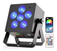 50 W RGBWA+UV 6 in 1 LED Par batteria ricaricabile 5200 mAh luce palcoscenico controllata telecomando/APP/DMX512/Master-slave/Auto/Suono modalità attivate per DJ Disko Party Matrimonio