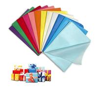 50 X 70CM 120 Pezzi Fogli di Carta Velina Colorata di 12 Colori Carta di Velina da Imballaggio Carta Riutilizzabile per Confezioni Regalo Riempitivi per Scatole